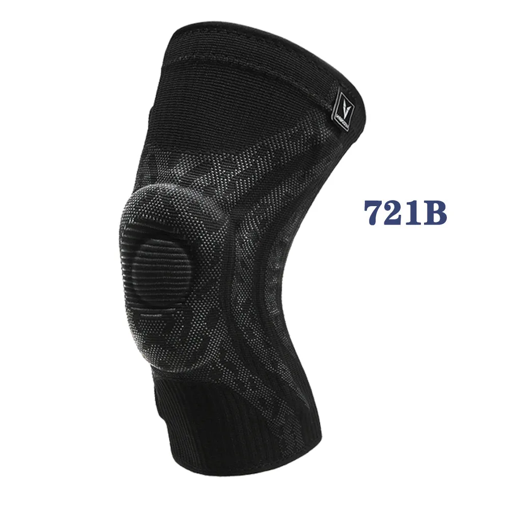 1PCS Compression Knee Support Sleeve Protector Elastic Knee Pads Brace Springs Gym Sports Basketball Volleyball Running