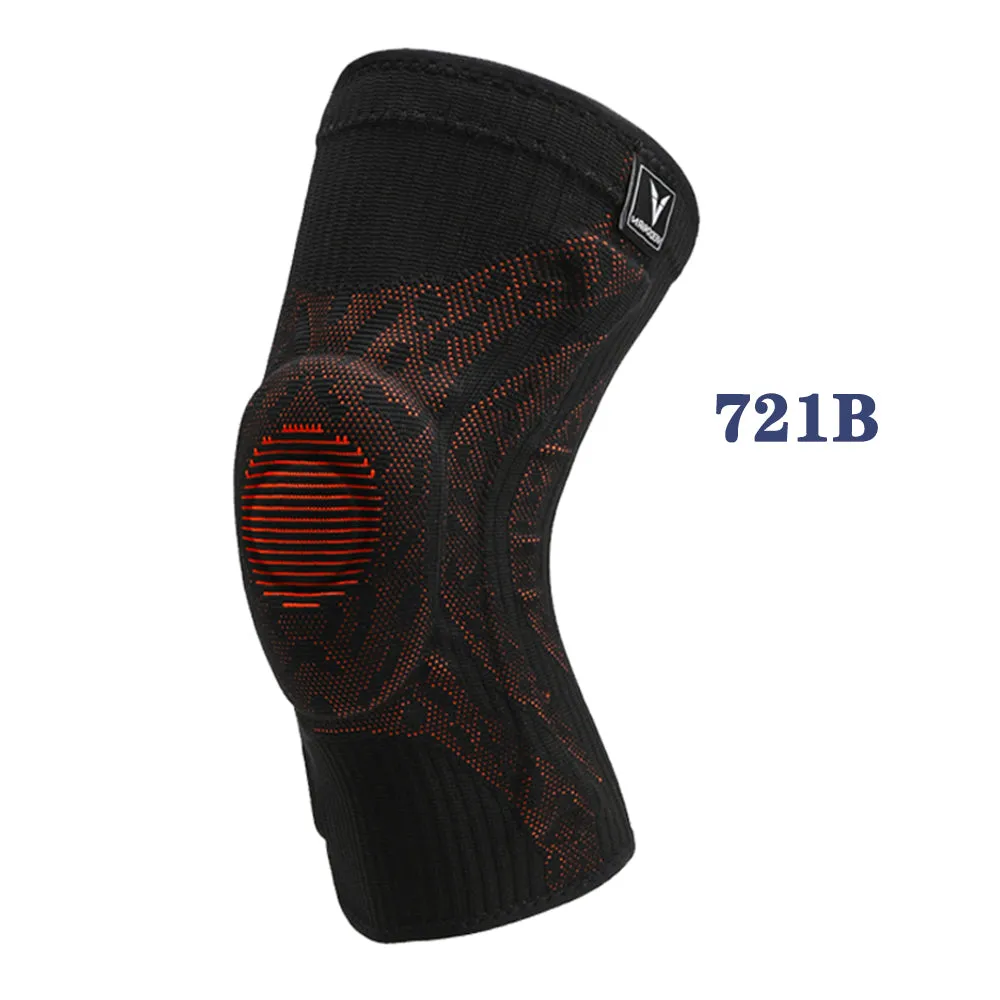 1PCS Compression Knee Support Sleeve Protector Elastic Knee Pads Brace Springs Gym Sports Basketball Volleyball Running