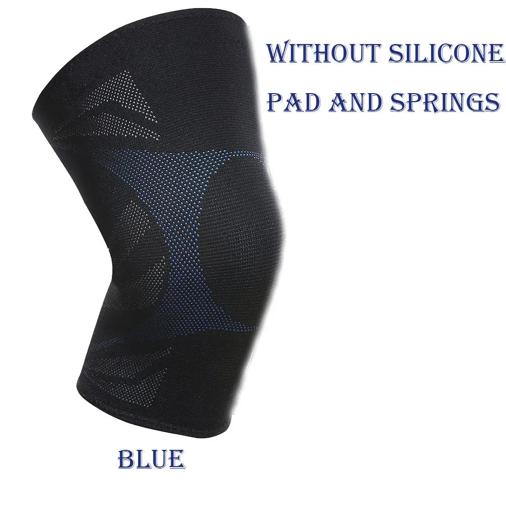 1PCS Compression Knee Support Sleeve Protector Elastic Knee Pads Brace Springs Gym Sports Basketball Volleyball Running