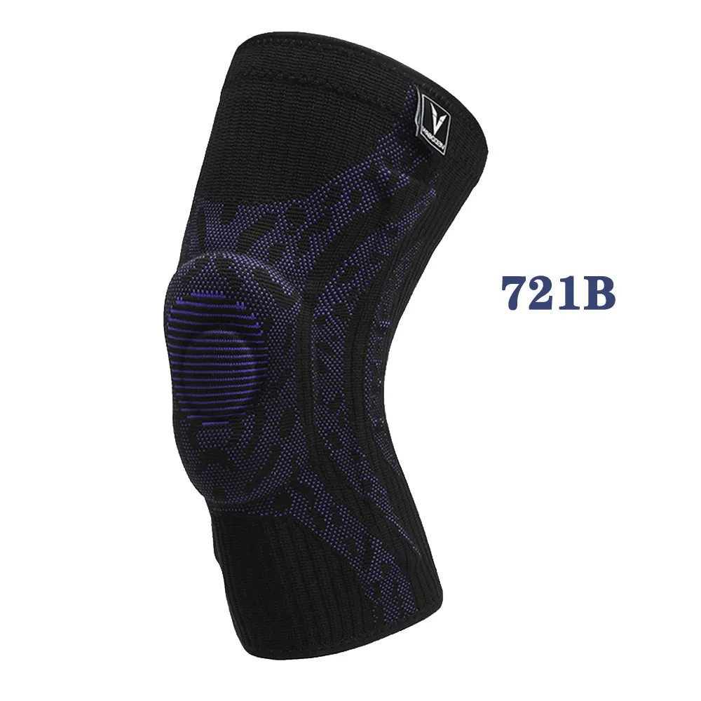 1PCS Compression Knee Support Sleeve Protector Elastic Knee Pads Brace Springs Gym Sports Basketball Volleyball Running