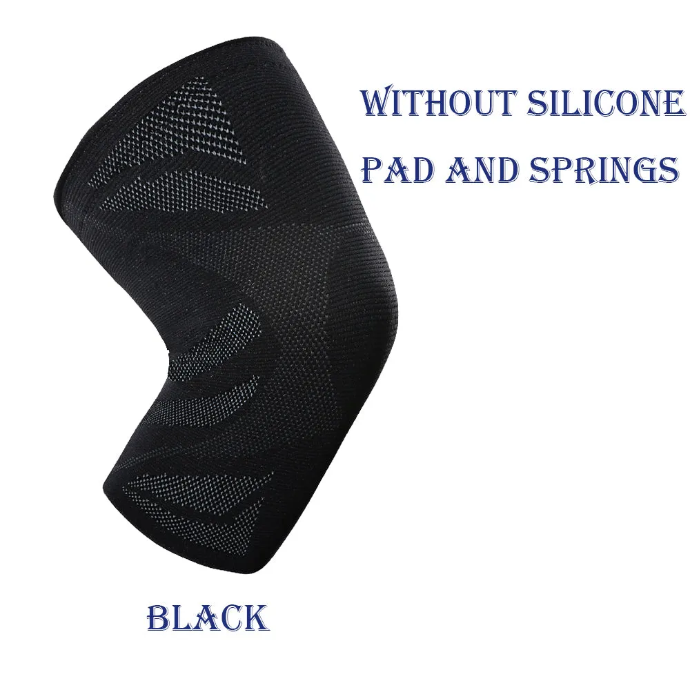 1PCS Compression Knee Support Sleeve Protector Elastic Knee Pads Brace Springs Gym Sports Basketball Volleyball Running