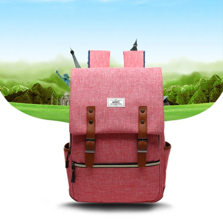 203 Outdoor Travel Shoulders Bag Computer Backpack with External USB Charging Port(Red)