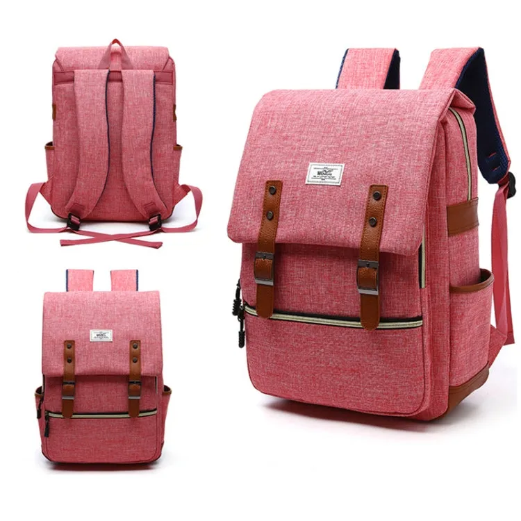 203 Outdoor Travel Shoulders Bag Computer Backpack with External USB Charging Port(Red)