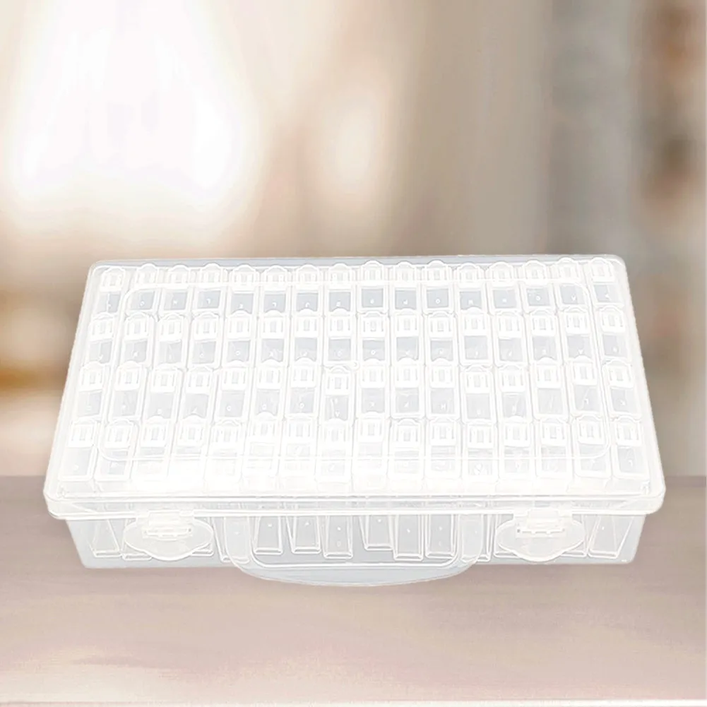 32/48/64 Slots Beads Storage Case Acrylic Storage Containers for Embroidery Tool