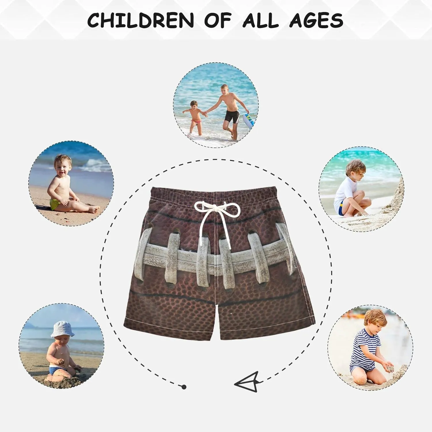Aflyko Boys' Board Shorts Fun Swim Trunk Beach Swimwear Tropical Bathing Suit