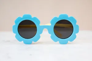 Babeehive Goods Toddler & Kid Daisy Sunglasses - Blue & Yellow