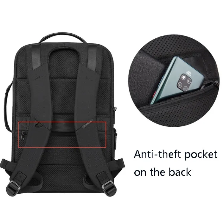 BANGE BG-S56 Waterproof Men'S Travel Backpack Large-Capacity Business Computer Backpack(Black)