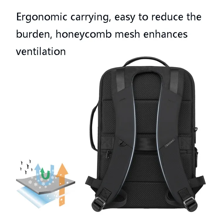 BANGE BG-S56 Waterproof Men'S Travel Backpack Large-Capacity Business Computer Backpack(Black)