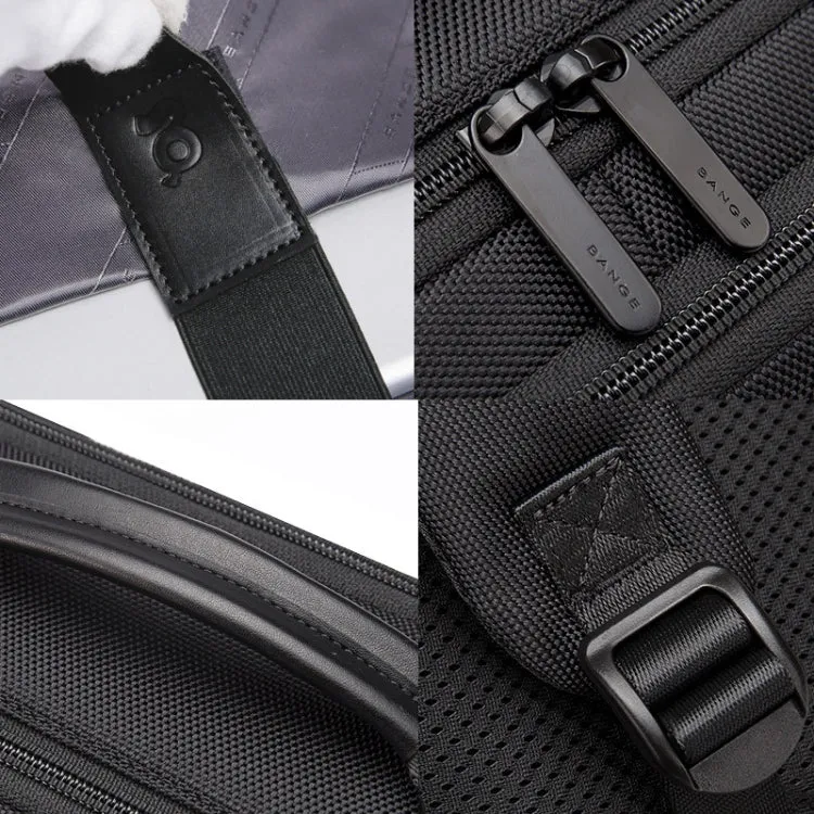 BANGE BG-S56 Waterproof Men'S Travel Backpack Large-Capacity Business Computer Backpack(Black)
