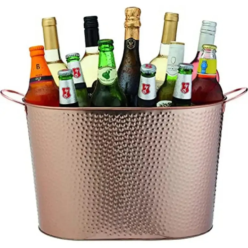 Bar Craft Copper Hammered Drinks Pail