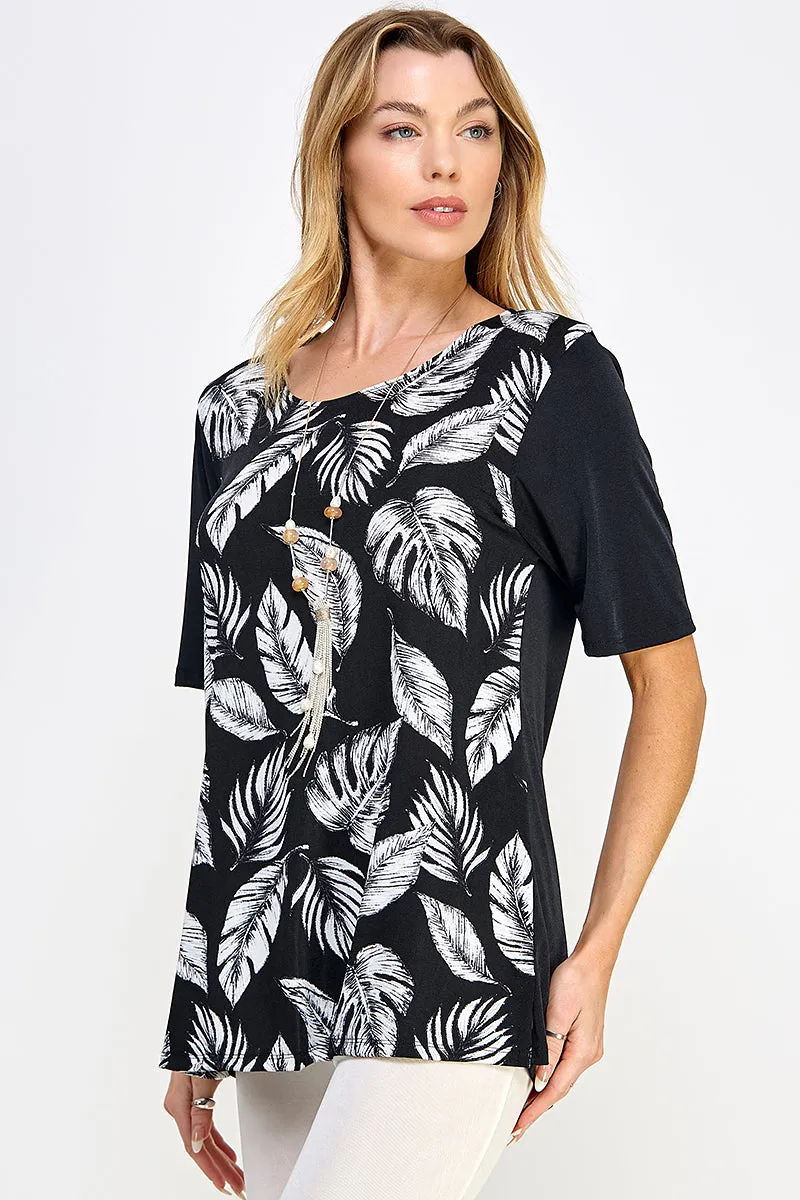 BNS Contrast Half Sleeve Top-3094BN-HRP1-C-W388