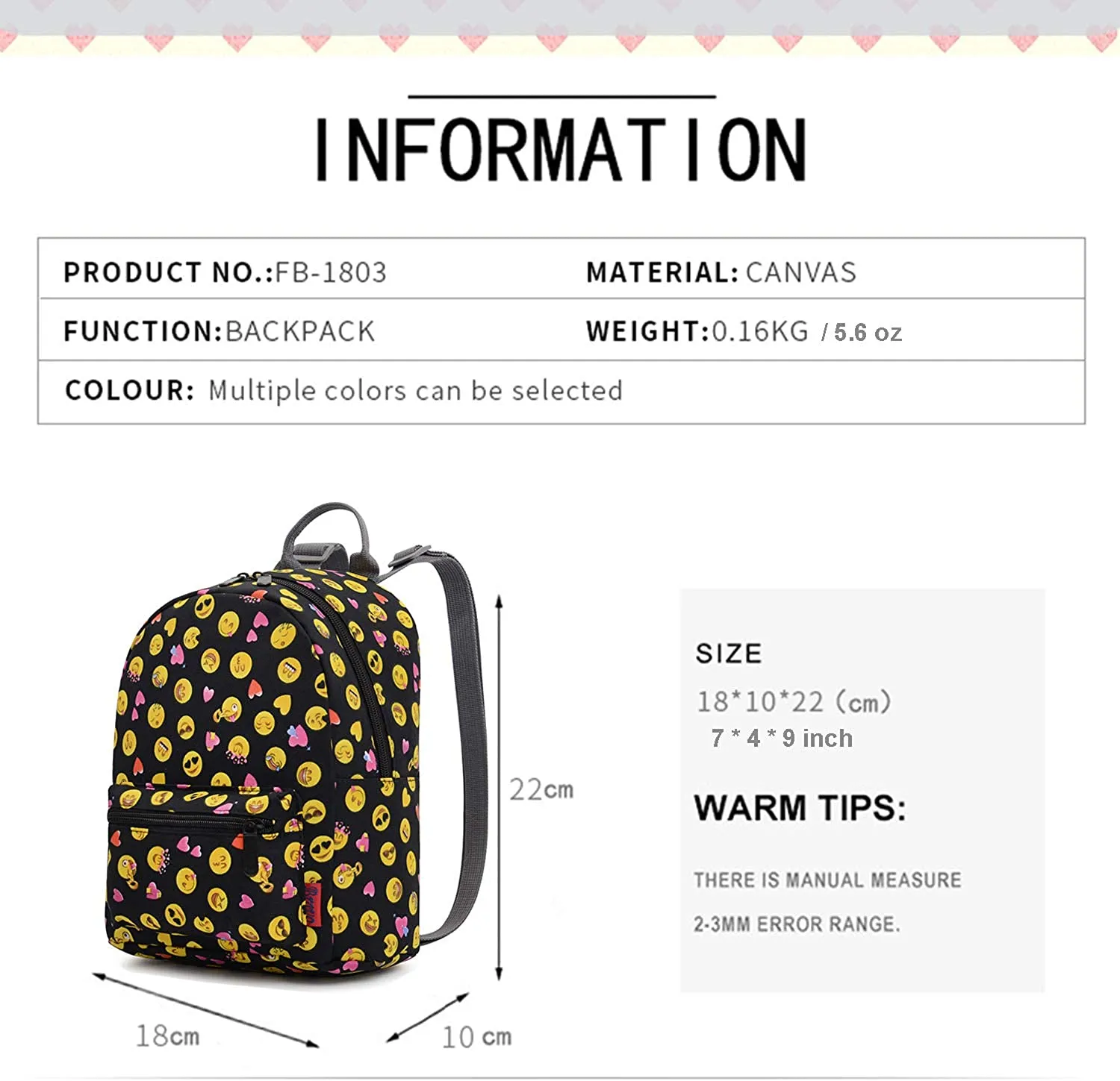 Bravo! Fashion Design All Purpose 9" Floral Backpack (Galaxy Black)