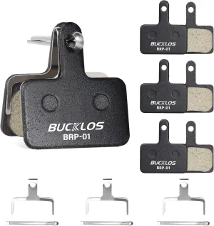 BUCKLOS Bike Disc Brake Pads for TRP Tektro Shimano MT200 Deore Br-M575 M525 M515 T615 T675 M505 M495 M486 M485 M475, Bicycle Disk Brakes Pads for Mountain Bike/Electric Bike/Road/Scooter/Ebike