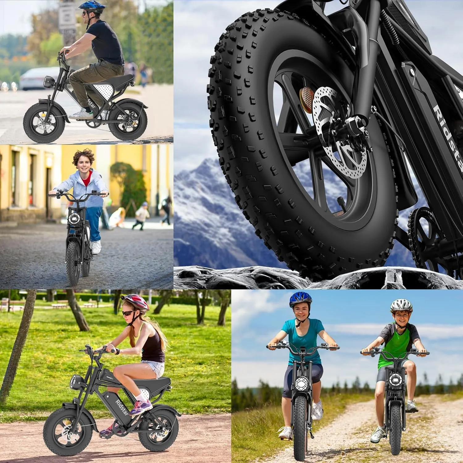 Electric Bike for Adults Q20, 2000/1500W, 37/30MPH,52V 40AH,48V/20AH E-Bike,30-180 Miles Electric Motorcycle, 20" Fat Tire Dirt Bike, UL2849 All Terrain for Mountains, Snow, Sand, Road