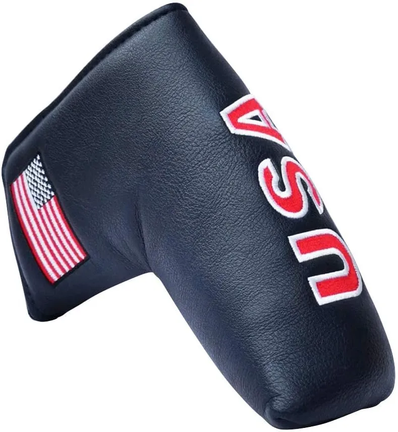 Golf Blade Putter Cover Golf Putter Headcover Synthetic Leather Closure for Scotty Cameron Odyssey Blade Taylormade Ping