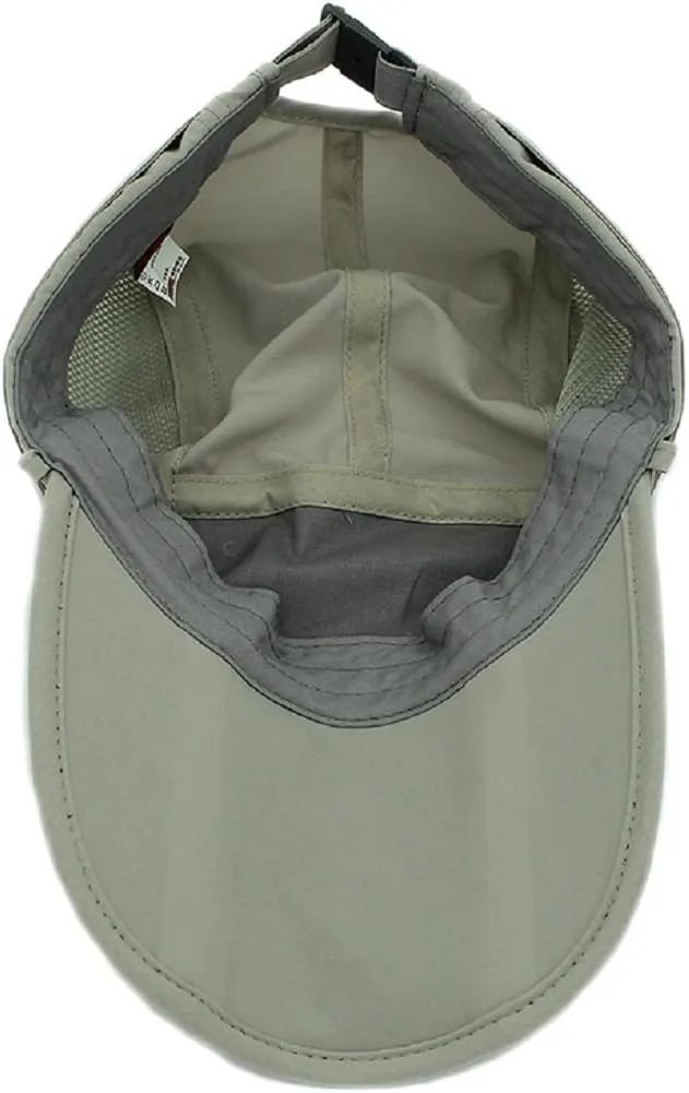 LLmoway Mens Womens Kids Sun Protection Fishing Hat Safari Flap Cap Quick Dry