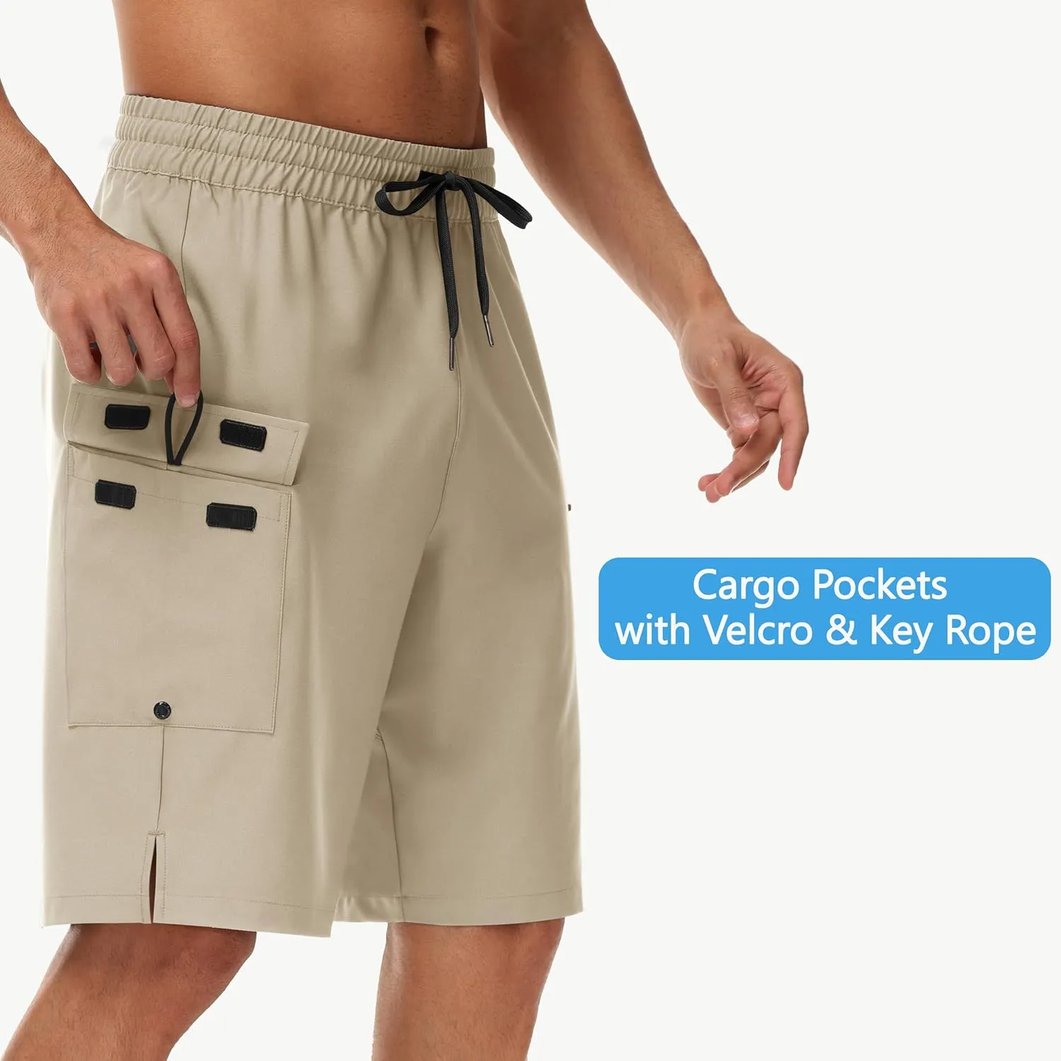 Men's 9" Swim Trunks No Liner - Quick Dry Long Board Shorts Bathing Suit Surf Beach Shorts with Zipper Pockets UPF50 