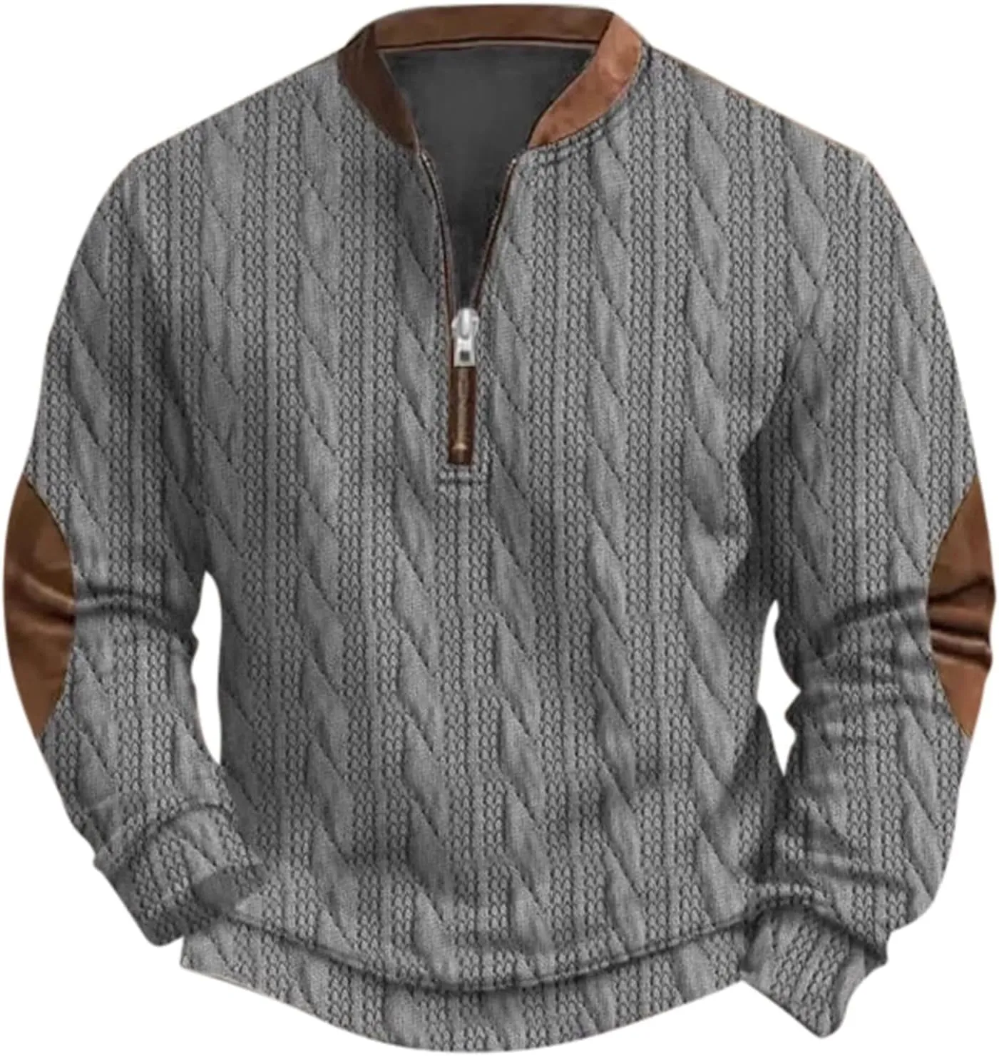 Mens Corduroy Shirt Lapel Pullover Sweatshirts Casual Button Down Lapel/Stand Collar Shirts Henley Sweatshirt Men