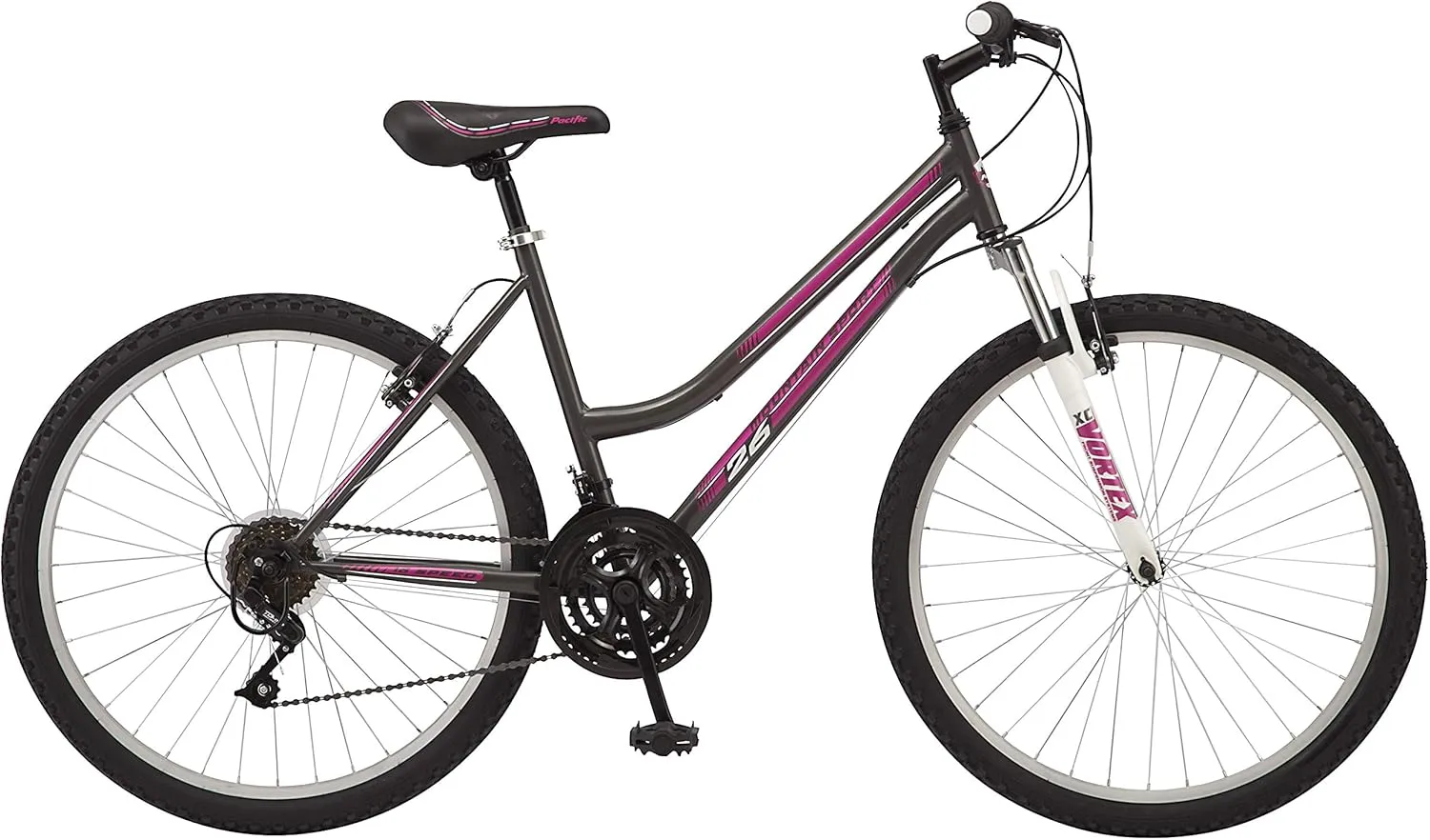 Mountain Sport Bike for Adult Youth Men Women, 24-26-Inch Wheels, 18-Speed Twist Shifters, Linear Pull Brake, Front Suspension, and Steel Frame