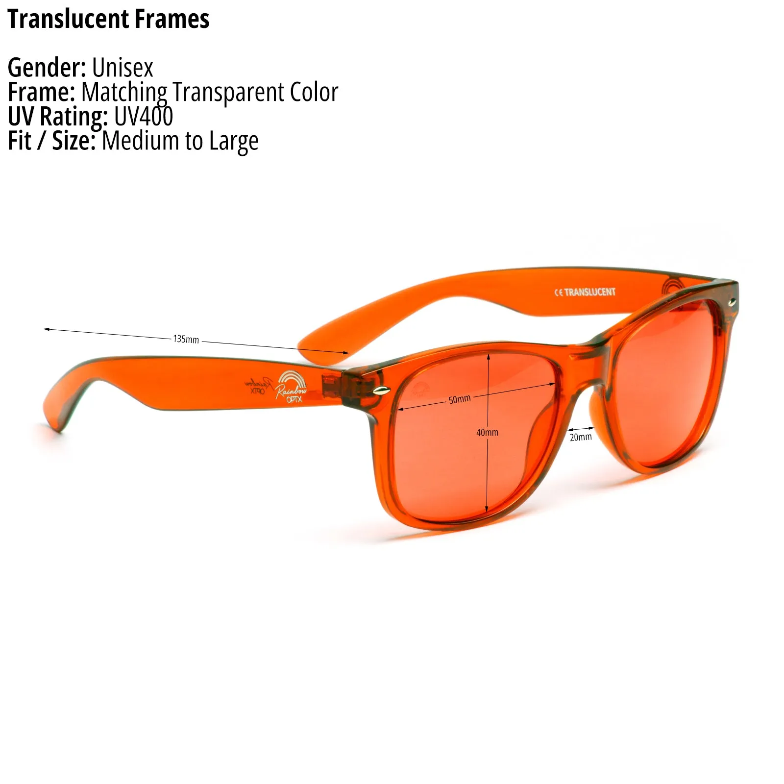 Orange - Translucent Frame