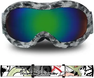 PHIBEE Kids Snow Ski Goggles 100% UV Protection Anti-Fog Snowboard Goggles for Boys and Girls