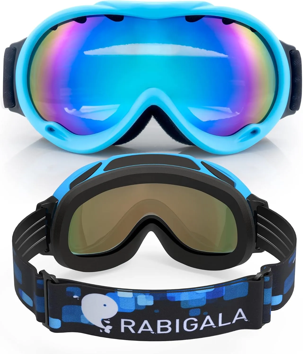 RABIGALA Ski Goggles Snow/Snowboard Goggles for Men Women Adult Youth Snowmobile Skiing Skating - 100% UV Protection Anti-fog