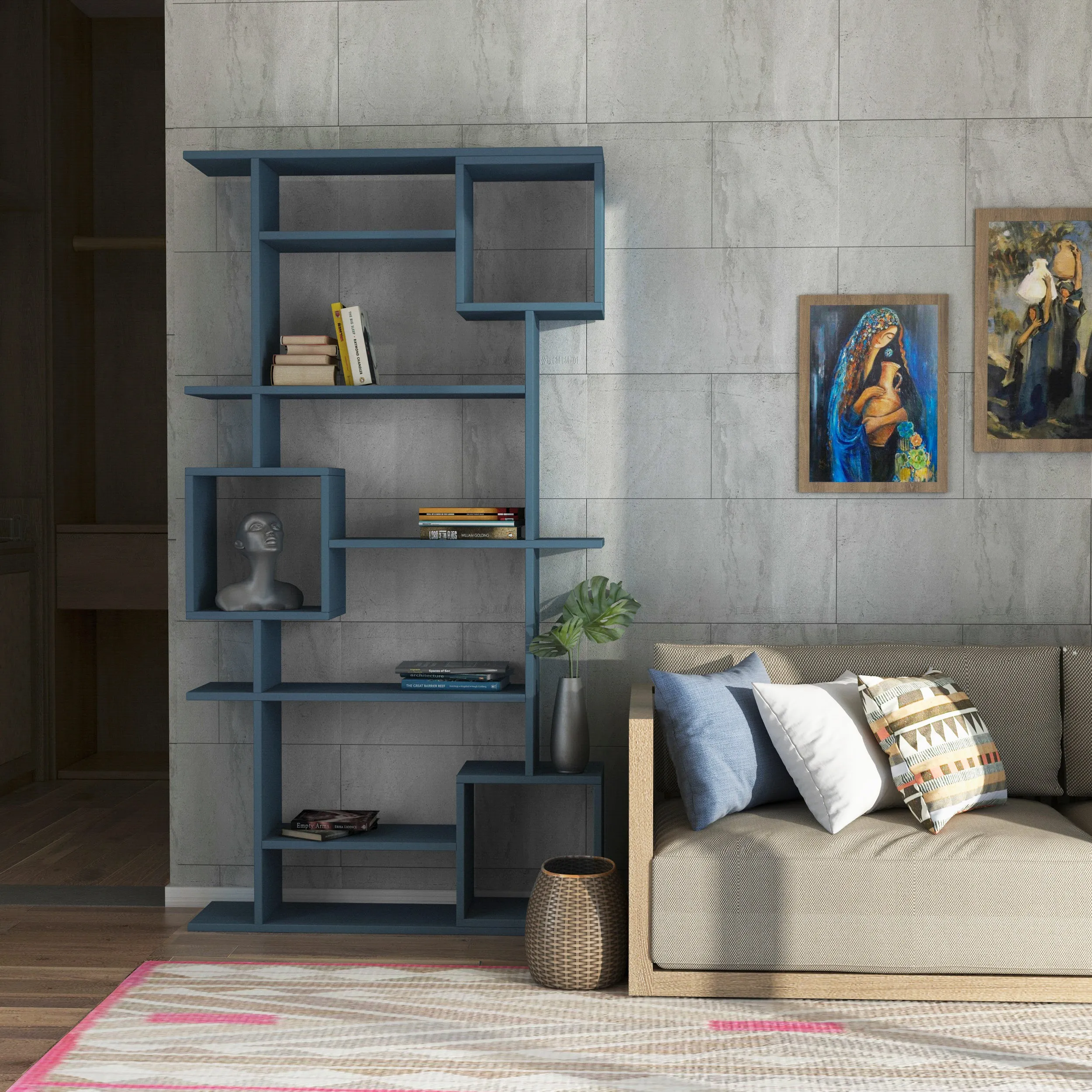 Soto Modern Bookcase Display Unit Tall 173cm