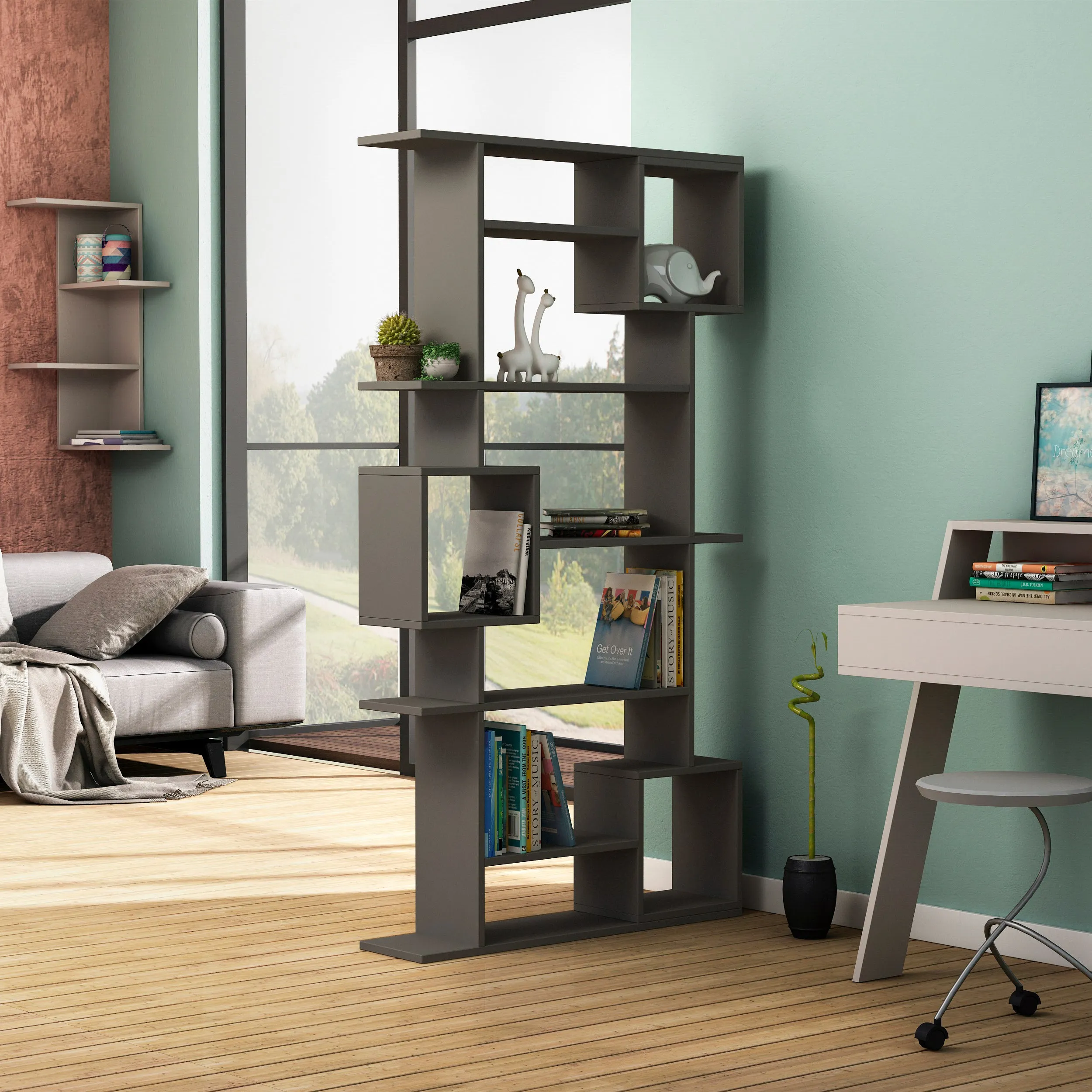 Soto Modern Bookcase Display Unit Tall 173cm