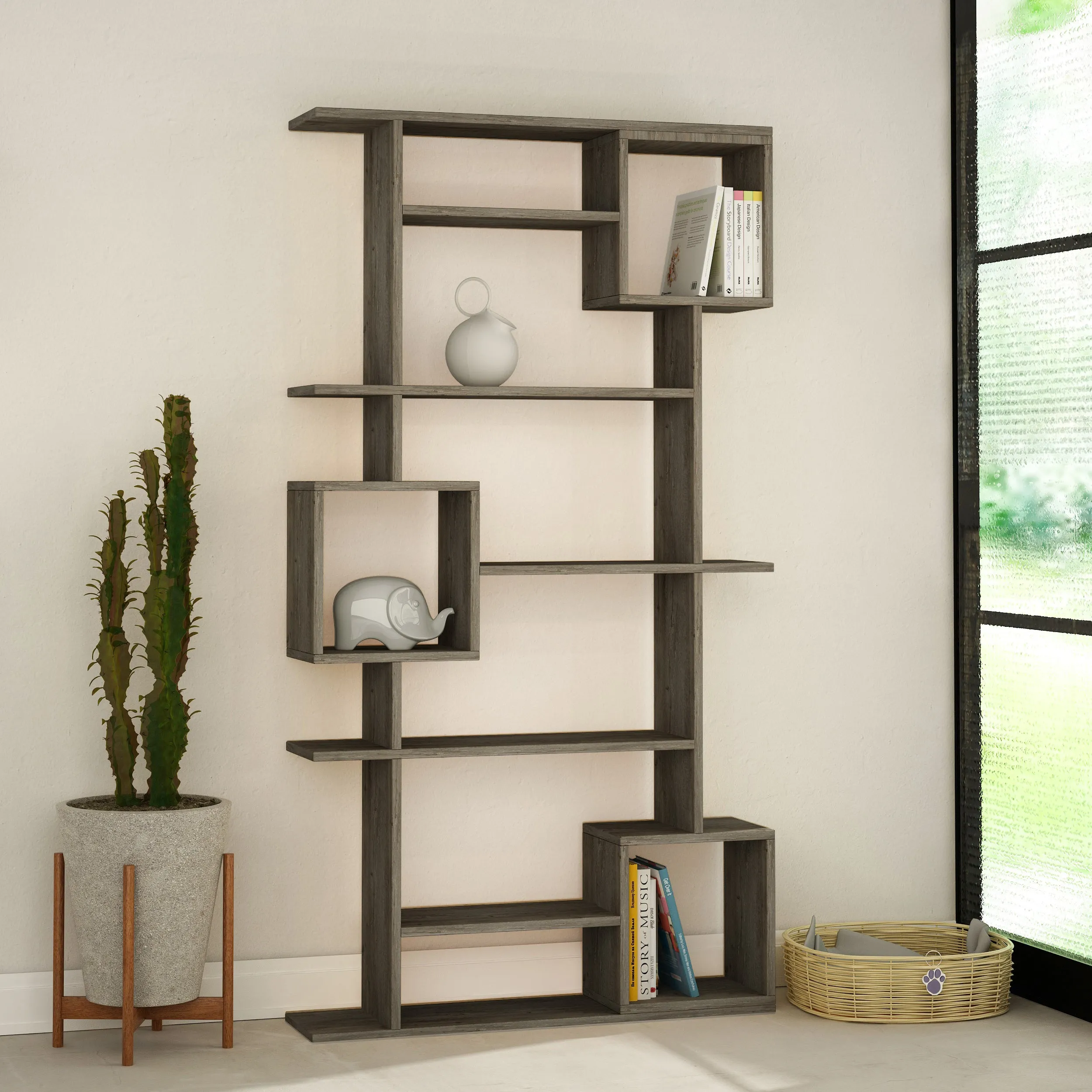 Soto Modern Bookcase Display Unit Tall 173cm