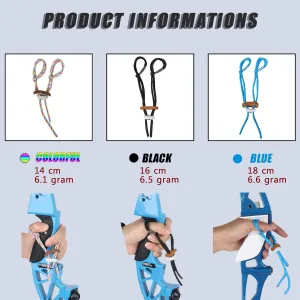 SPG Archery Adjustable Finger Sling, Multi Size Color Archery Bow Slings with Elastic Strap to Protect Recurve Bow from Falling, Bow and Arrow Competition Shooting Accessories