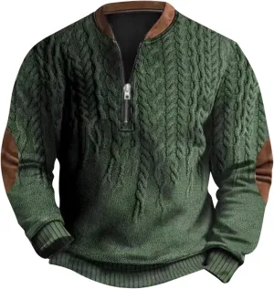 Sweatshirts for Men 2025 Vintage Stand Collar Pullover Casual Thermal Loose Fit Button Up Pullovers Henley Shirt Men