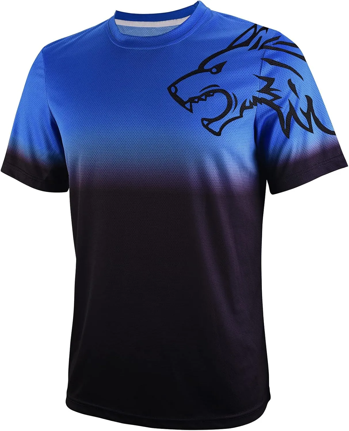 Wisdom Leaves Mens Mountain Bike Jersey Short Sleeve MTB Shirts Moisture-Wicking and Quick-Dry